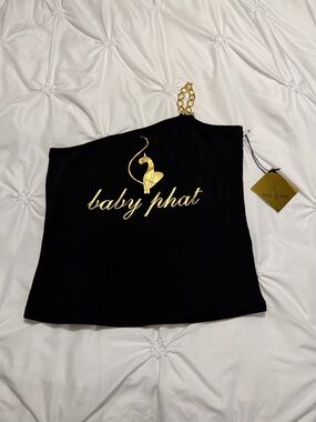 baby phat top with one chain strap